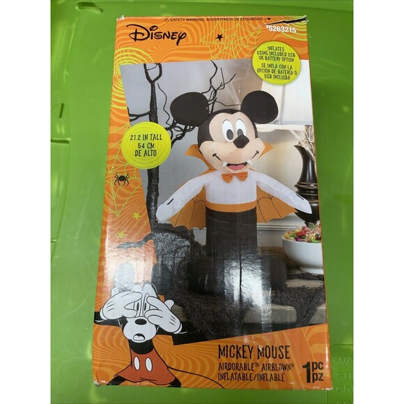 Gemmy Other - Gemmy Mickey Mouse Air blown Inflatable Halloween Vampire 21” Indoor Outdoor New